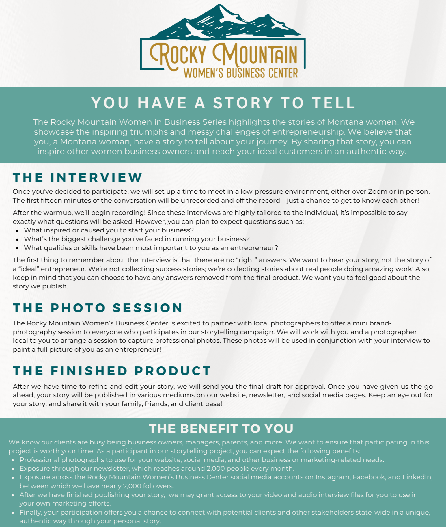 Storytelling one pager - participants-1